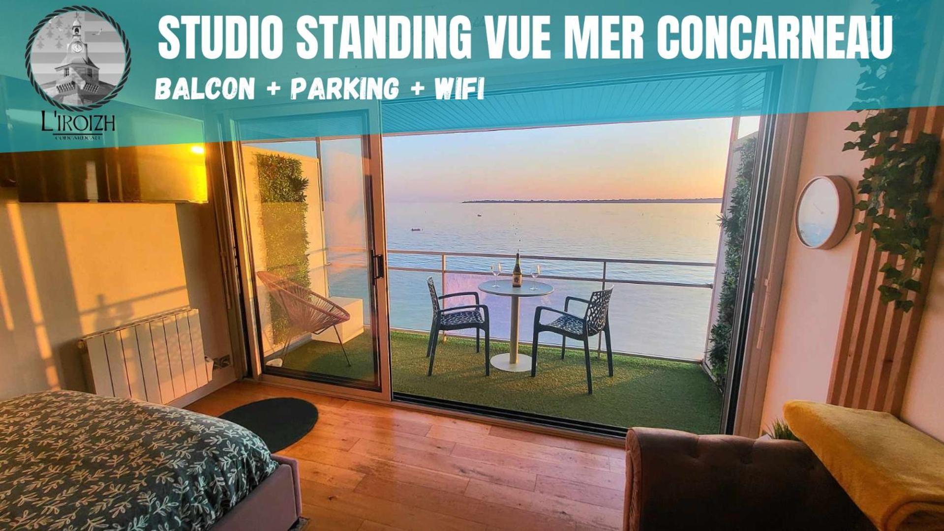 - L'Iroizh - Concarneau - Vue Mer Panoramique - Studio Standing Plage Des Sables Blancs - Parking - Panoramic Sea View - Near Thalassotherapy - Wifi - Exterior photo